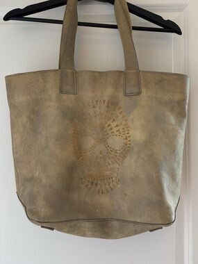 Frye Leather Skull Tote
